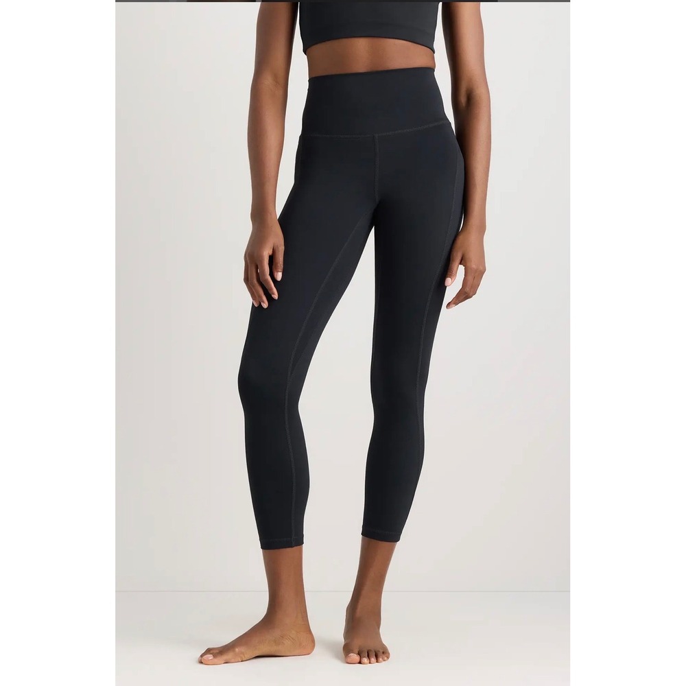 Quince Performance Leggings Womens XL Black New Ultra High Rise Pockets Active